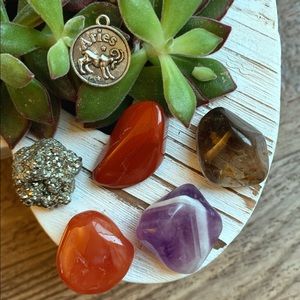 Zodiac Crystal Stone Set Aries